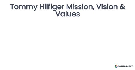 tommy hilfiger mission statement.